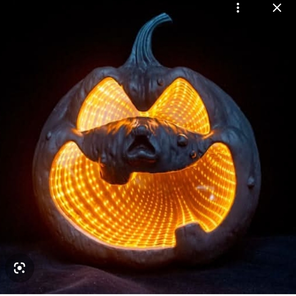 Ashland Halloween Pumpkin Jack O Lantern Infinity Light Decoration